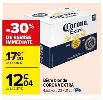 Promo Bière Blonde Corona Extra chez Carrefour iCatalogue fr