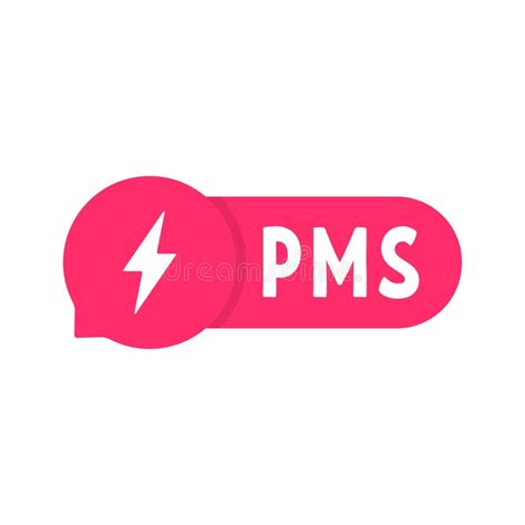 Pink Pms Bubble Like Premenstrual Syndrome Stock Illustration