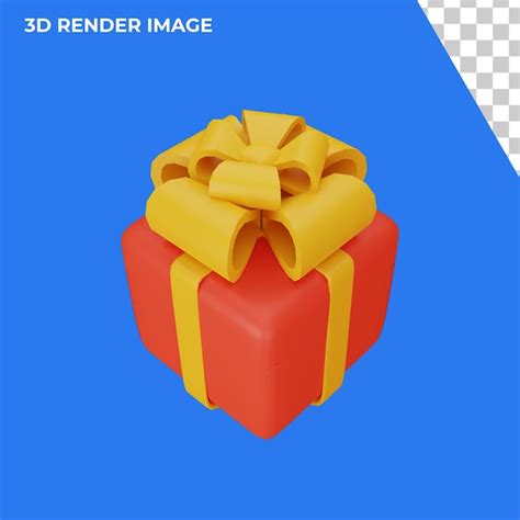 Coffret Cadeau Illustration Rendu D Psd Premium