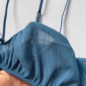 Zara Intimates Sleepwear Nwt Zara Lingerie Sheer Blue Strappy Bandeau Bra Poshmark
