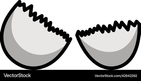 Empty egg shell icon Royalty Free Vector Image