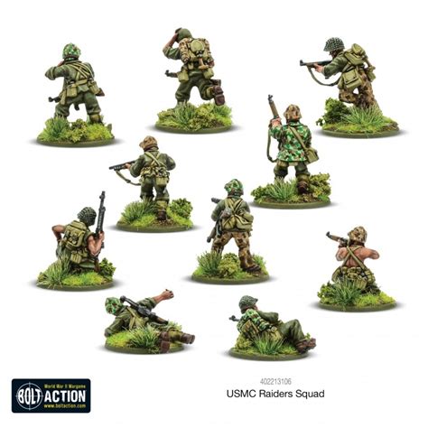 U S Marines Raider Squad Usmc Wwii Mm Warlord Games Frontline Games