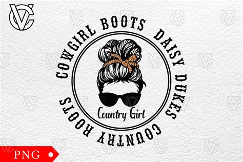 Country Girl Cowgirl Boots Daisy Dukes Graphic By Docamvan1102