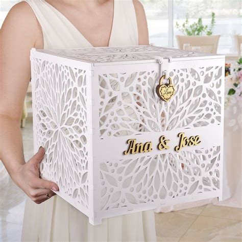 locking wedding card box