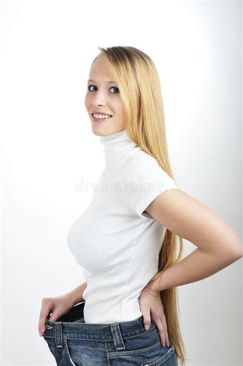Girl Lose Weight Stock Image Image Of Lose Figure Control 8406447
