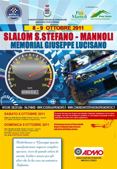 Automobilismo Torna Lo Slalom Da Santo Stefano A Mannoli Ntacalabria It