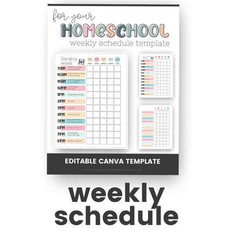 Free Weekly Homeschool Schedule Create Your Homeschool