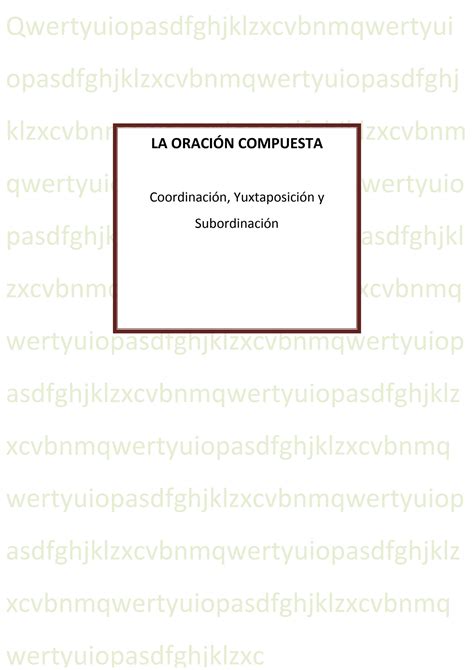 La Oraci N Compuesta Mind Map The Best Porn Website Vrogue
