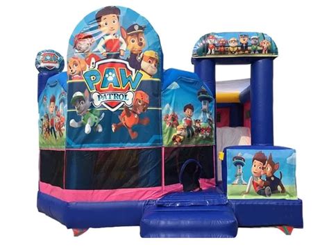 Paw Patrol Jumping Castle With Slide Inflatable Slide And Jumping