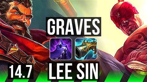 GRAVES Vs LEE SIN JGL 12 1 10 Godlike 300 Games KR Master 14