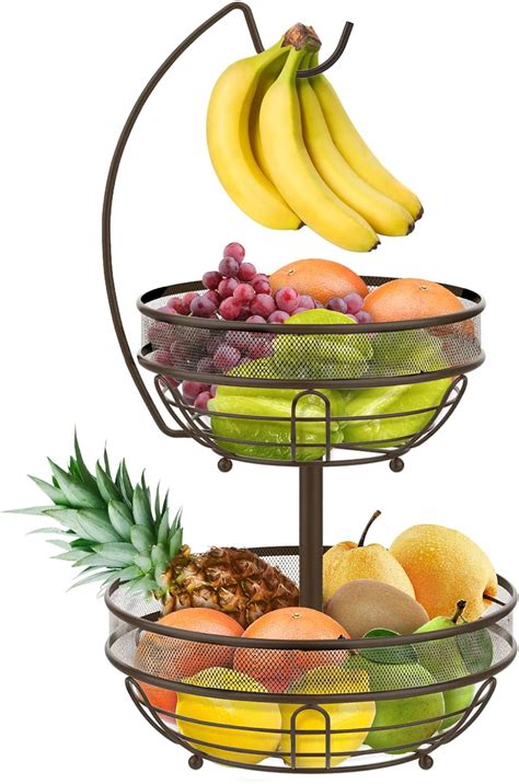 Bomclap St Ckig Obst Etagere Obstkorb Mit Bananenhalter Etagen