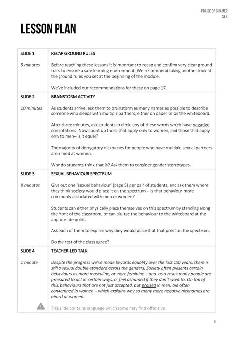 Praise Or Shame Gender And Sex From Ditch The Label Teaching Resources