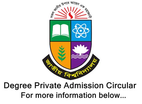 Degree Private Admission Circular Apply Now App Nu Edu Bd