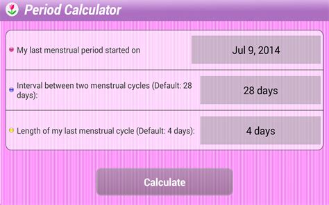 Period Calculator Amazon Ca Apps For Android