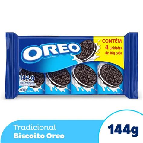 Biscoito Recheado Oreo Original Pacote 144g 4 Unidades BIG BOX 402