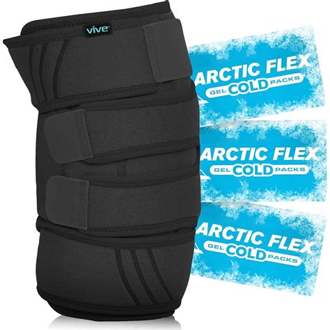 6 Mo Finance Vive Knee Ice Pack Wrap Cold Hot Gel Compression Brace Heat Support Strap