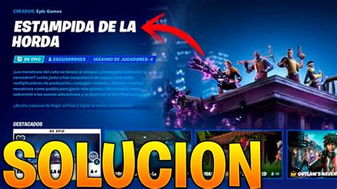 Como Entrar A Estampida De La Horda En Fortnite Como Jugar No Me