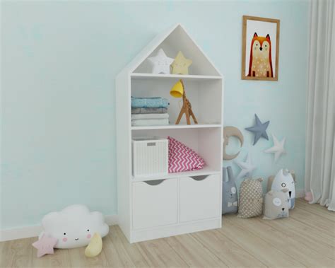 Стеллаж Детский домик 3 (белый) - купить в Хабаровске по доступной цене ...