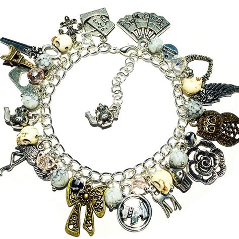 Lola Gorgeous Silver Plated Charm Bracelet With Bronze Plated Charms