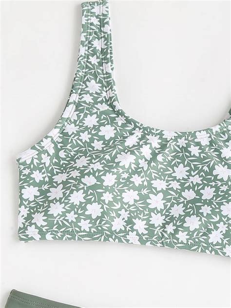 Ni As Ba Ador Bikini Con Estampado Floral Moda De Mujer Shein M Xico