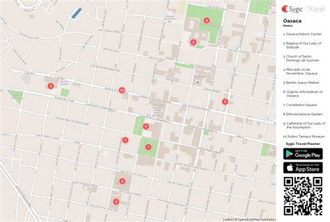 Oaxaca Printable Tourist Map Tripomatic