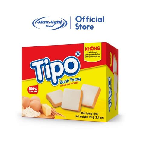 Bánh trứng Tipo-Hữu Nghị, hộp giấy (39g) | Shopee Việt Nam