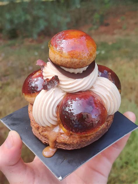 Chocolate Hazelnut And Salted Caramel Saint Honor Puff Pastry Base