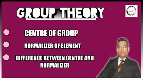 Group Theory Centre Of Group Normalizer Of An Element Difference