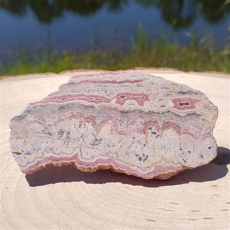 Polished Rhodochrosite Slab Crystal Vaults