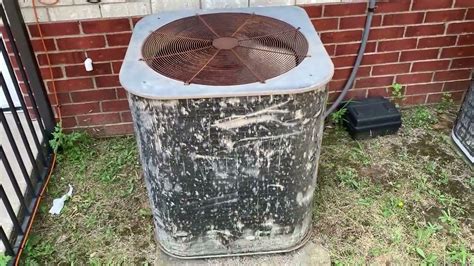 Vintage 1987 Lennox HS18 5 Ton Central Air Conditioner Running YouTube