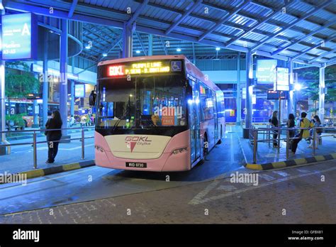 Free Public Bus GOKL Parks At Pasar Seni Station In Kuala Lumpur