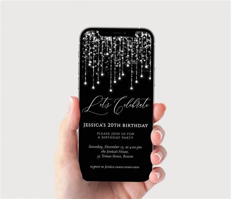 Birthday Invite Electronic Birthday Invitation SMS Birthday - Etsy