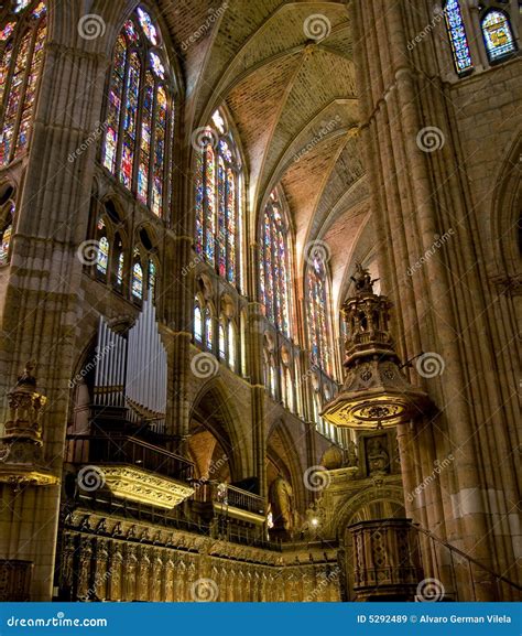 Santa Maria De Leon Cathedral. Spain Stock Image - Image of castilla