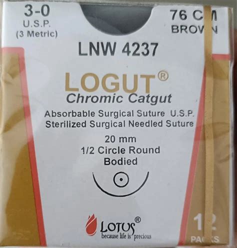 Straight Lotus LNW 4237 Sterilized Surgical Needled Suture At 1000