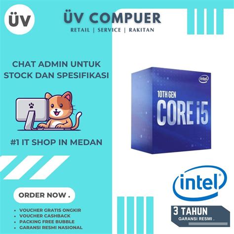 Jual Processor CPU Intel Core i5-10400F | 6 Cores | 4.30 GHz 12MB Cache ...