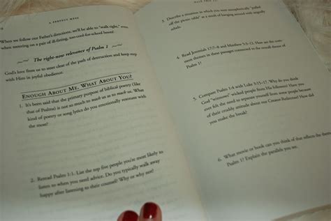 As you can see, after each chapter she has questions! This is the part ...