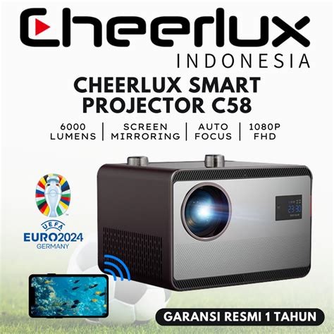 Jual CHEERLUX INDONESIA Proyektor Cheerlux C58 Android Wifi Mirroring