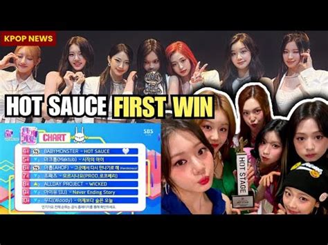 Babymonster Hot Sauce Winning First Place On The SBS Inkigayo Hot Stage YouTube
