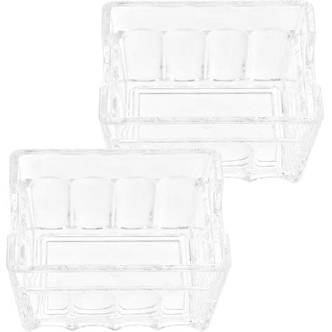 MUSEYA 2pcs Tea Storage Box Transparent Acrylic Organization Home Use
