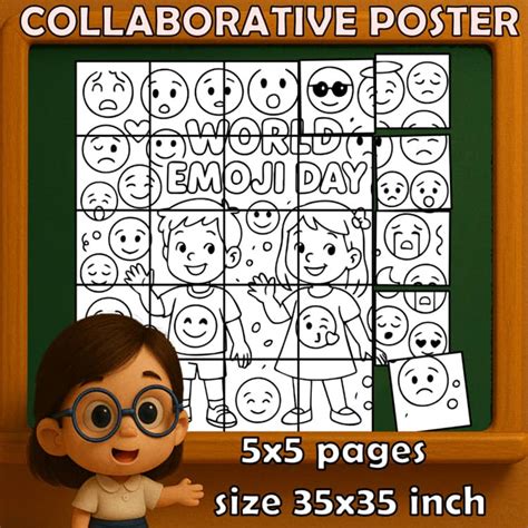 world emoji day crafts collaborative posters  activities social