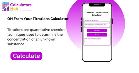 Oh From Your Titrations Calculator Online