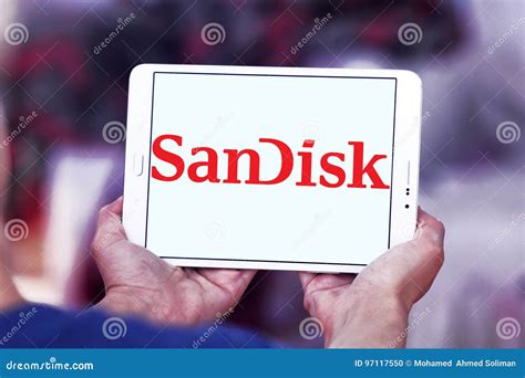 Sandisk logo editorial image. Image of phone, commercial - 97117550