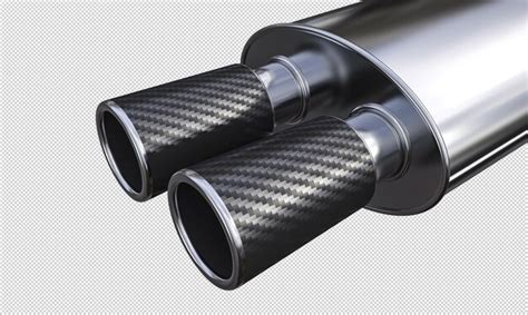 Premium Psd Dual Carbon Fiber Car Exhaust Pipes