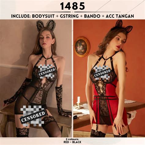 Jual QQ1485BK FOXY BODYSUIT Sexy Lingerie Lingerie Gstring Tali Suspender Lingerie By Sexy