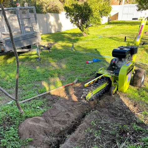 600mm Trencher 15hp Petrol Walk Behind Ditch Digger Forestwest