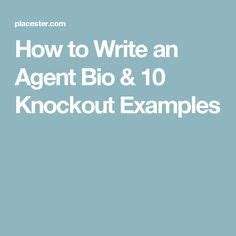 How To Write An Agent Bio Knockout Examples Real Estate Business