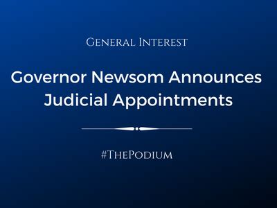 Governor Newsom Announces Recent Judicial Appointments - Legal ...