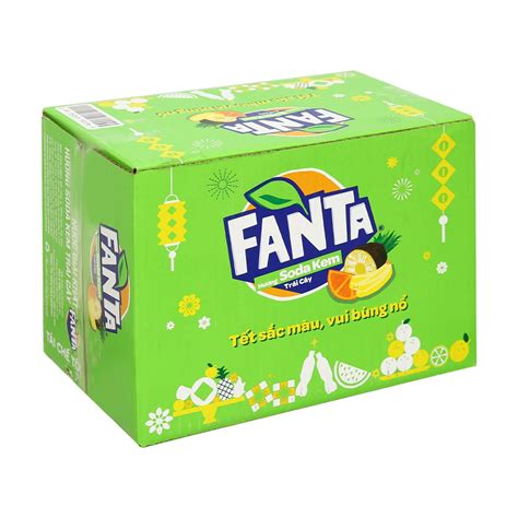 Thùng 12 Lon Nước Ngọt Fanta Hương Soda Kem Trái Cây 320ml Shopee