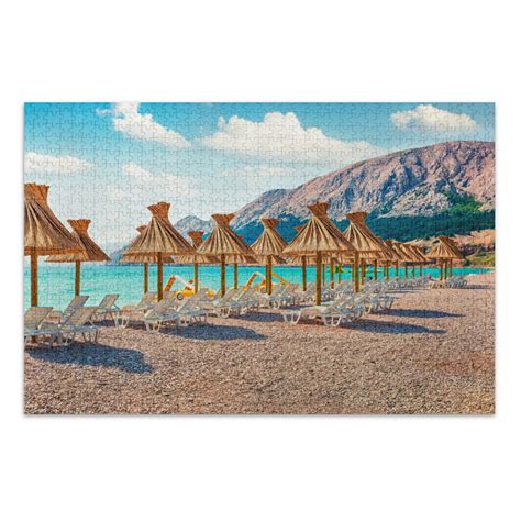 ALAZA Summer Beach Croatia Europe Jigsaw Puzzles For Adults 500 Pieces