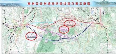 廣西正在籌劃一條鐵路線，三條線路方案待確定，你更支持哪一條？ 每日頭條